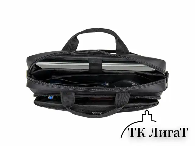 Сумка-портфель BRAUBERG "Protect" с отделением для ноутбука 15,6", 2 отделения, черная, 30х40х7 см, 270831