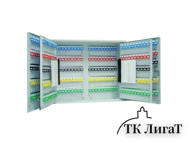 Шкафчик (Ключница) на 300 ключей BRAUBERG, 730х550х140 мм, с замком, +300 брелоков, серый, 290341