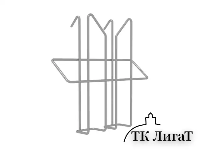 Лоток навесной для стоек ПАРУС, А5, 160х160х50 мм, проволочный, хром, 290444