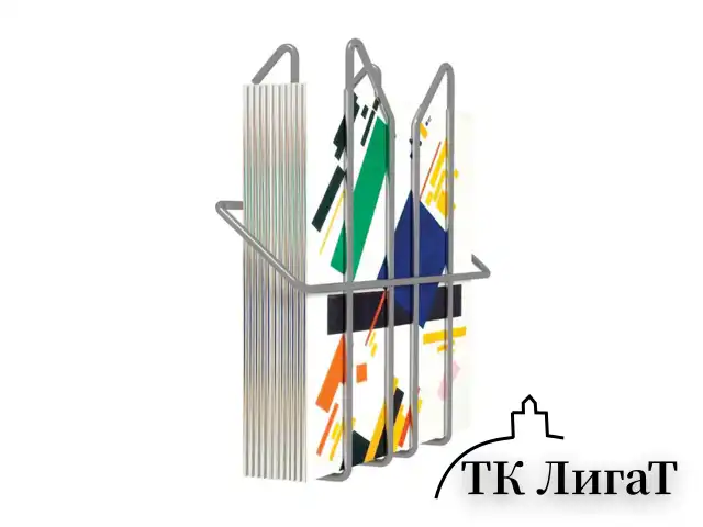 Лоток навесной для стоек ПАРУС, А5, 160х160х50 мм, проволочный, хром, 290444