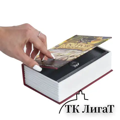 Сейф-книга "Остров сокровищ", 55х115х180 мм, ключевой замок, BRAUBERG, 291050