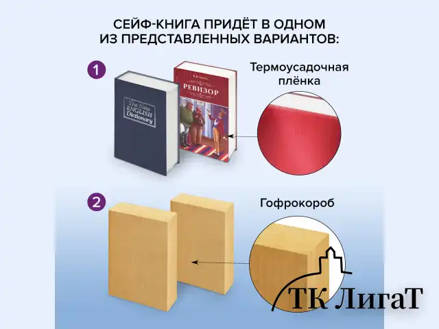 Сейф-книга "Английский словарь", 54х115х180 мм, ключевой замок, темно-синий, BRAUBERG, 291179