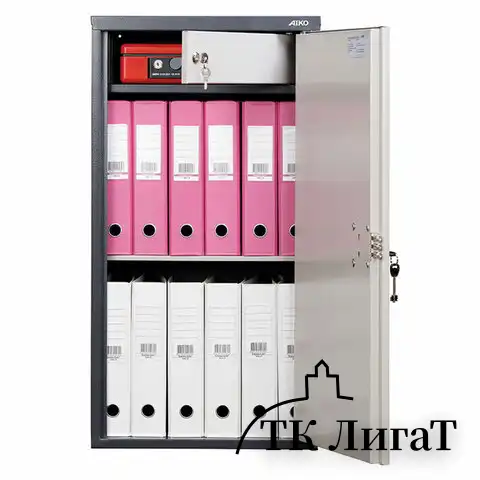 Шкаф металлический для документов AIKO "SL-87Т" ГРАФИТ, 870х460х340 мм, 21 кг, S10799090502