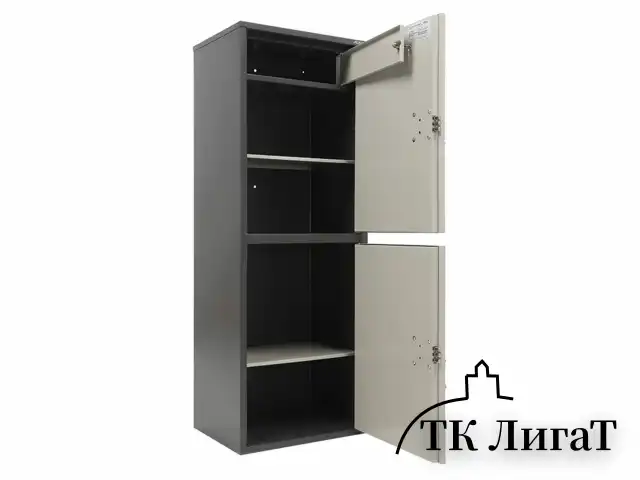 Шкаф металлический для документов AIKO "SL-125/2Т" ГРАФИТ, 1252х460х340 мм, 31 кг, сварной, S10799132502