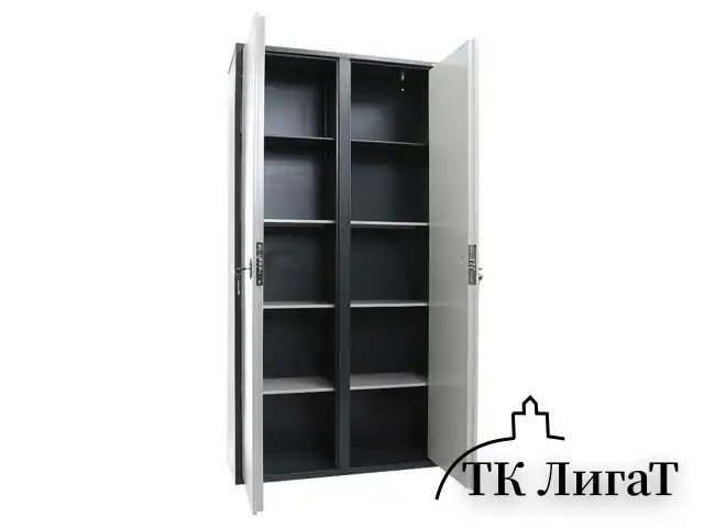 Шкаф металлический для документов AIKO "SL-185/2" ГРАФИТ, 1800х920х340 мм, 85 кг, S10799182002
