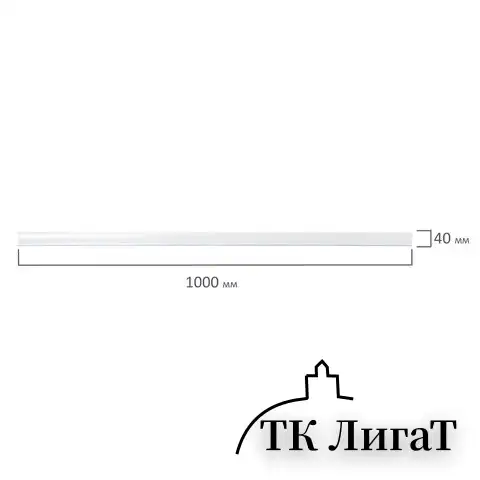 Ценникодержатели полочные самоклеящиеся белые, 1000 мм, КОМПЛЕКТ 10 шт., DBR39, 197266