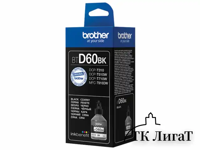 Чернила BROTHER (BTD60BK) для СНПЧ DCP-T310/T510W/T710W, черные, оригинальные, ресурс 6500 страниц