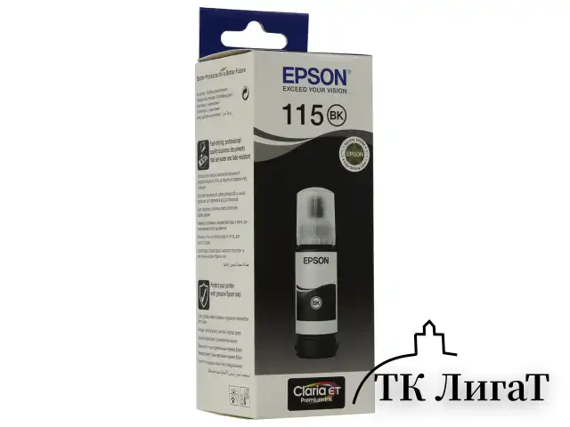 Чернила EPSON 115 (C13T07C14A) для СНПЧ L8160/L8180, черные пигментные, объем 70 мл, ОРИГИНАЛЬНЫЕ