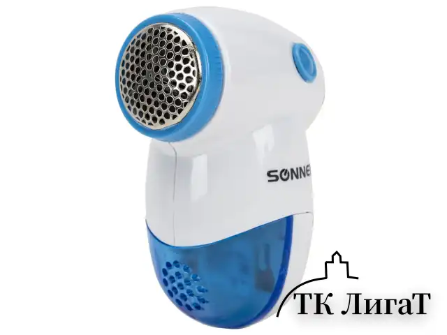 Машинка для удаления катышков миниклинер SONNEN FS-8809, белый/голубой, 455465