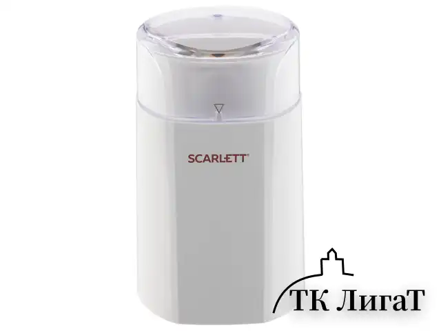 Кофемолка SCARLETT SC-CG44506, 160 Вт, объем 60 г, пластик, ножи из нержавеющей стали, белая с рисунком