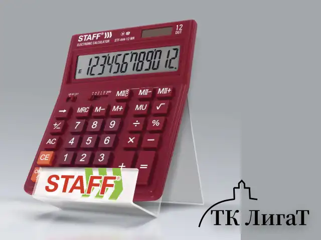 Подставка для калькуляторов STAFF рекламная 90 мм, 504881