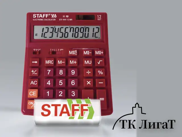 Подставка для калькуляторов STAFF рекламная 90 мм, 504881