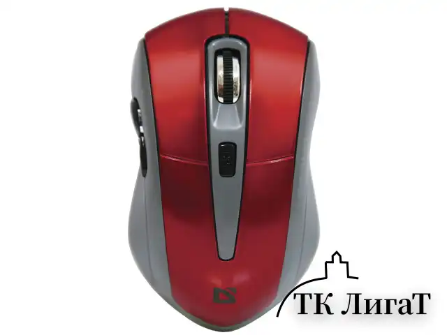 Мышь беспроводная DEFENDER ACCURA MM-965, USB, 5 кнопок + 1 колесо-кнопка, оптическая, красно-серая, 52966