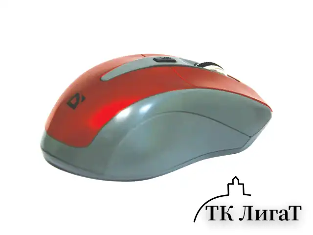 Мышь беспроводная DEFENDER ACCURA MM-965, USB, 5 кнопок + 1 колесо-кнопка, оптическая, красно-серая, 52966