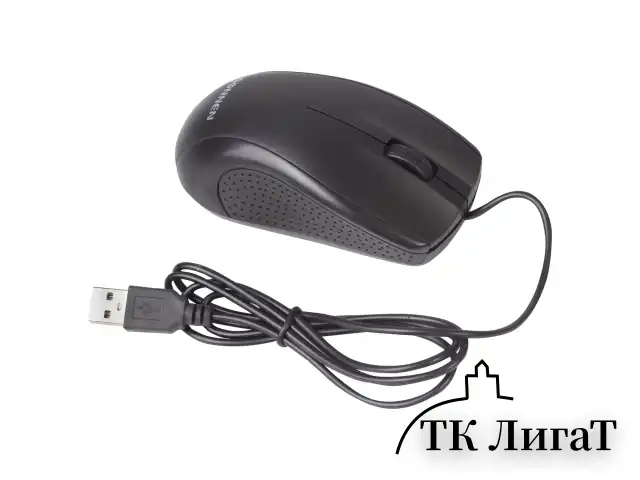 Мышь проводная SONNEN М-201, USB, 1000 dpi, 2 кнопки + колесо-кнопка, оптическая, черная, 512631