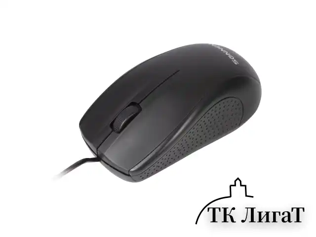Мышь проводная SONNEN М-201, USB, 1000 dpi, 2 кнопки + колесо-кнопка, оптическая, черная, 512631