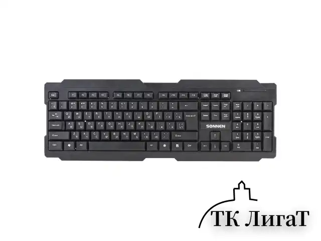 Клавиатура беспроводная SONNEN KB-5156, USB, 104 клавиши, 2,4 Ghz, черная, 512654