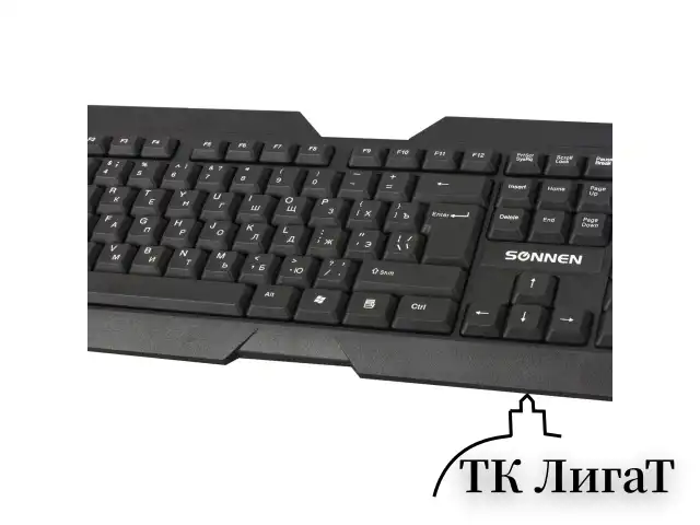 Клавиатура беспроводная SONNEN KB-5156, USB, 104 клавиши, 2,4 Ghz, черная, 512654