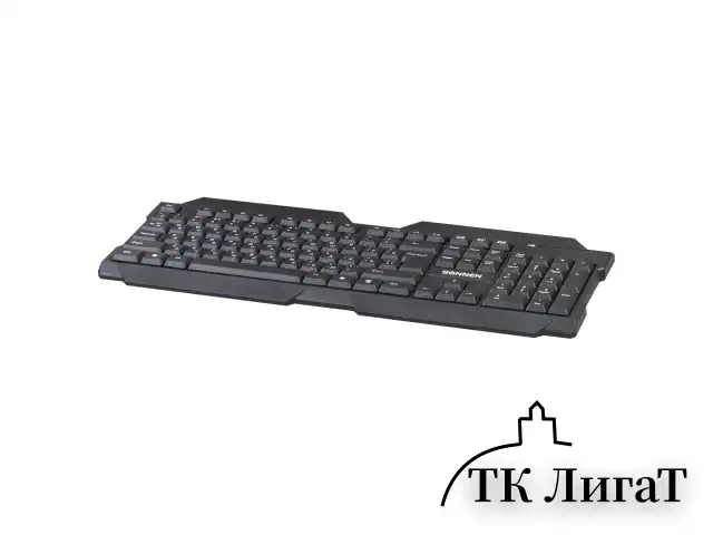 Клавиатура беспроводная SONNEN KB-5156, USB, 104 клавиши, 2,4 Ghz, черная, 512654