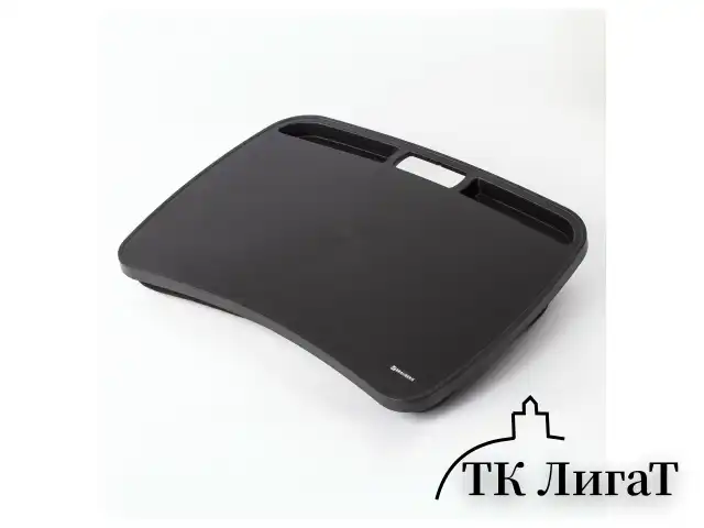 Подставка-столик с мягкими подушками, для ноутбука и творчества BRAUBERG, 480х335 мм, черный, 512668