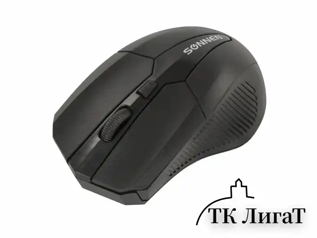 Набор беспроводной SONNEN K-648, клавиатура 117 клавиш, мышь 4 кнопки 1600 dpi, черный, 513208
