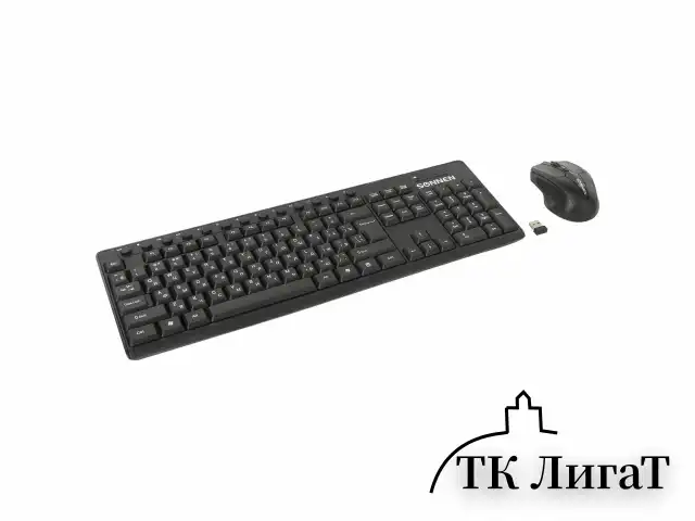 Набор беспроводной SONNEN K-648, клавиатура 117 клавиш, мышь 4 кнопки 1600 dpi, черный, 513208