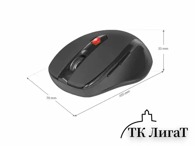 Мышь беспроводная DEFENDER Ultra MM-315, USB, 5 кнопок + 1 колесо-кнопка, оптическая, черная, 52315
