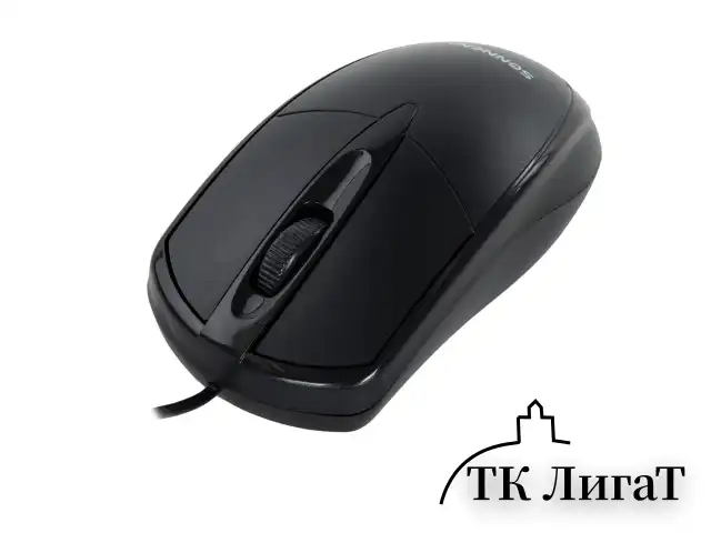 Мышь проводная SONNEN B61, USB, 1000 dpi, 2 кнопки + колесо-кнопка, оптическая, черная, 513513