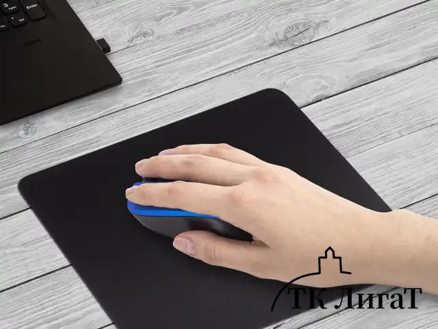 Мышь беспроводная с бесшумным кликом SONNEN V18, USB, 800/1200/1600 dpi, 4 кнопки, синяя, 513515