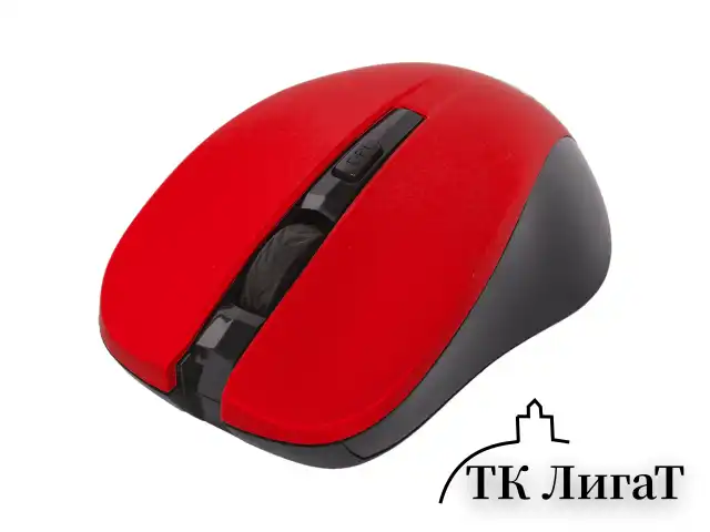 Мышь беспроводная с бесшумным кликом SONNEN V18, USB, 800/1200/1600 dpi, 4 кнопки, красная, 513516
