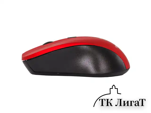 Мышь беспроводная с бесшумным кликом SONNEN V18, USB, 800/1200/1600 dpi, 4 кнопки, красная, 513516