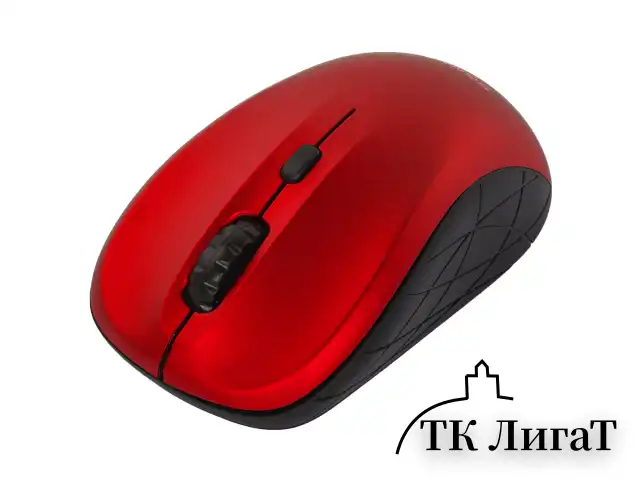 Мышь беспроводная SONNEN V-111, USB, 800/1200/1600 dpi, 4 кнопки, оптическая, красная, 513520
