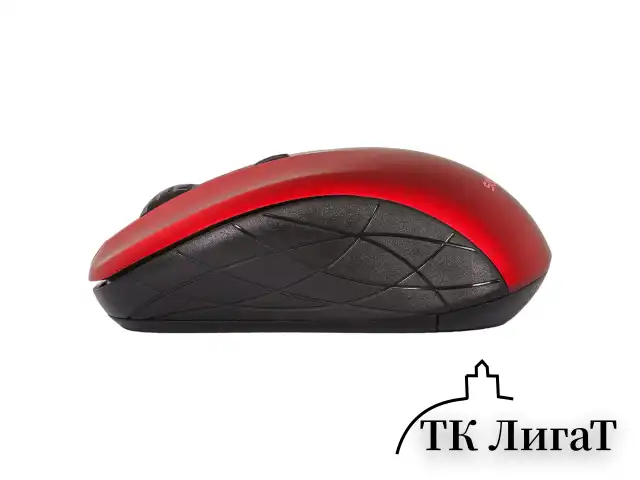 Мышь беспроводная SONNEN V-111, USB, 800/1200/1600 dpi, 4 кнопки, оптическая, красная, 513520