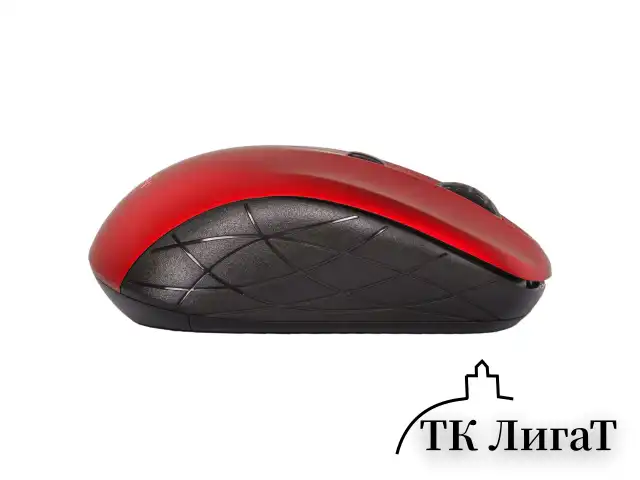 Мышь беспроводная SONNEN V-111, USB, 800/1200/1600 dpi, 4 кнопки, оптическая, красная, 513520