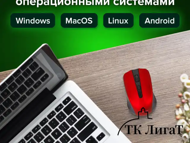 Мышь беспроводная SONNEN V99, USB, 1000/1200/1600 dpi, 4 кнопки, оптическая, красная, 513529