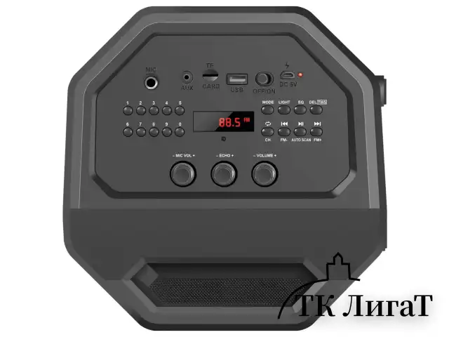 Колонка портативная DEFENDER Rage, 2.0, 50 Вт, Bluetooth, FM-тюнер, microSD, чёрная, 65109