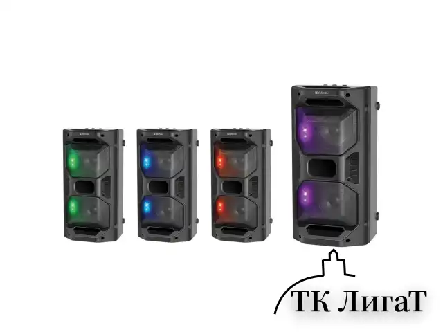Колонка портативная DEFENDER Rage, 2.0, 50 Вт, Bluetooth, FM-тюнер, microSD, чёрная, 65109