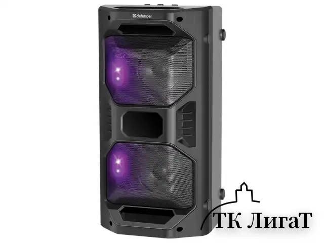 Колонка портативная DEFENDER Rage, 2.0, 50 Вт, Bluetooth, FM-тюнер, microSD, чёрная, 65109
