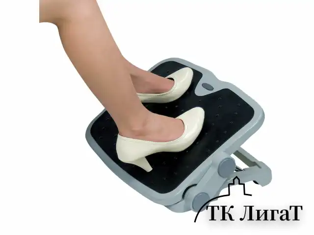 Подставка для ног BRAUBERG, офисная, 45х35 см, 2 положения, серая, 530363