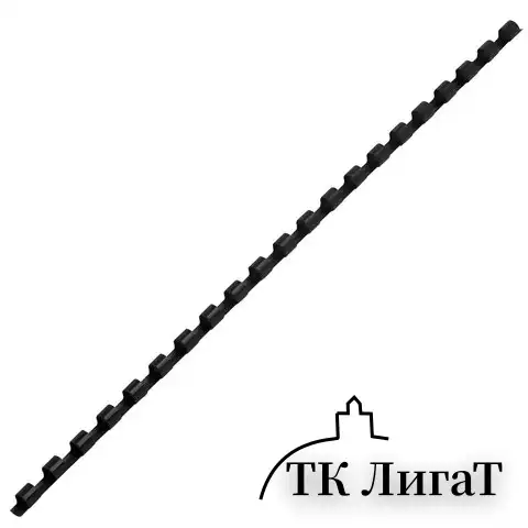 Пружины пластиковые для переплета, КОМПЛЕКТ 100 шт., 6 мм (для сшивания 10-20 л.), черные, BRAUBERG, 530809