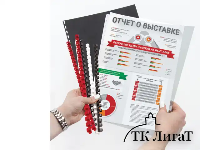 Пружины пластиковые для переплета, КОМПЛЕКТ 100 шт., 10 мм (для сшивания 41-55 л.), белые, BRAUBERG, 530812