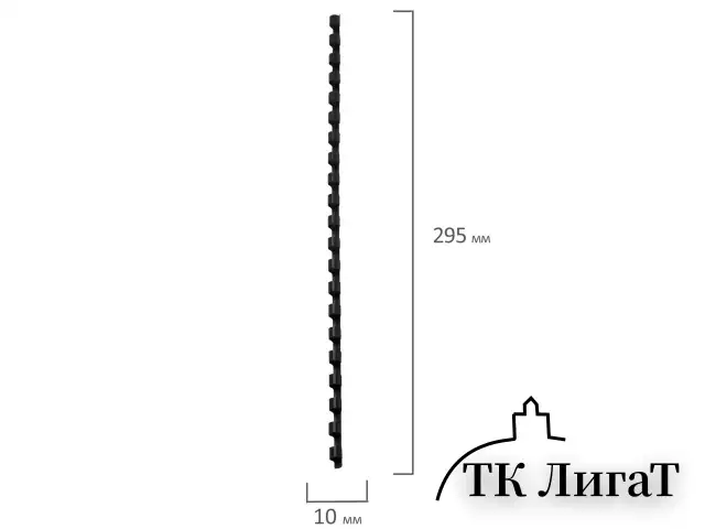 Пружины пластиковые для переплета, КОМПЛЕКТ 100 шт., 10 мм (для сшивания 41-55 л.), черные, BRAUBERG, 530813