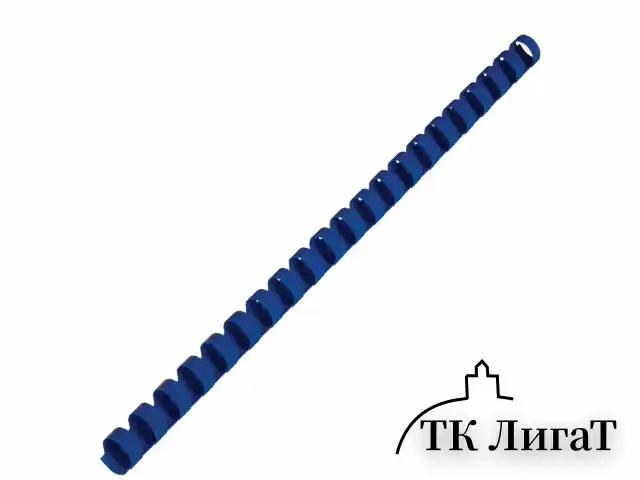 Пружины пластиковые для переплета, КОМПЛЕКТ 100 шт., 14 мм (для сшивания 81-100 л.), синие, BRAUBERG, 530919