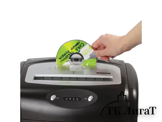 Уничтожитель (шредер) BRAUBERG S18-S, БЕСШУМНЫЙ, 2 уровень секретности, полоски 6 мм,18 листов, 28 л, 530961