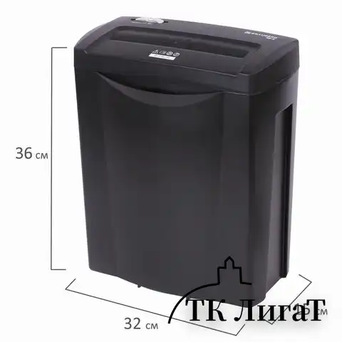 Уничтожитель (шредер) BRAUBERG S8-S, 2 уровень секретности, полоски 6 мм, 8 листов, 15 л, 531088