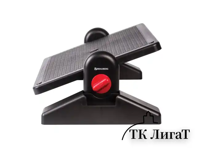 Подставка для ног BRAUBERG офисная, 41,5х30 см, с фиксаторами, черная, 531487
