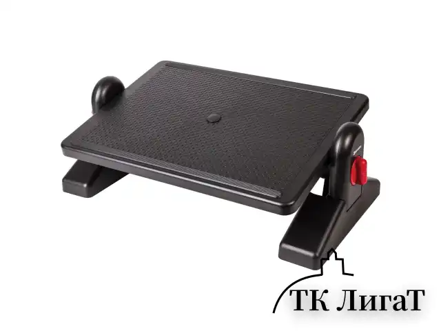 Подставка для ног BRAUBERG офисная, 41,5х30 см, с фиксаторами, черная, 531487