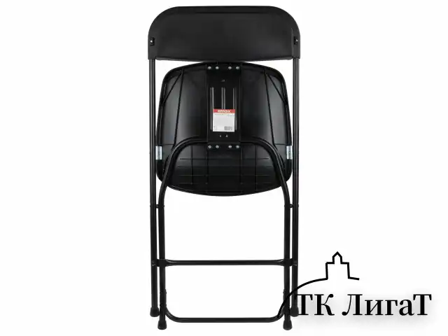 Стул складной для дома и офиса BRABIX "Golf CF-002", черный каркас, пластик черный, 531563