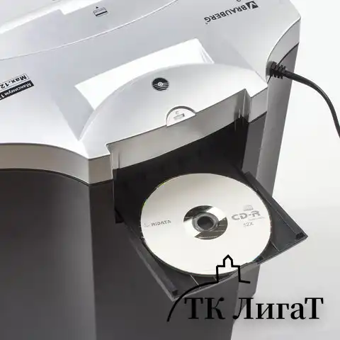 Уничтожитель (шредер) BRAUBERG S12, 4 уровень секретности, фрагменты 4х35 мм, 12 листов, 25 л, 531774