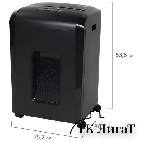 Уничтожитель (шредер) BRAUBERG 1525X, 4 уровень секретности, фрагменты 4х40 мм, 15 листов, 25 л, 532151